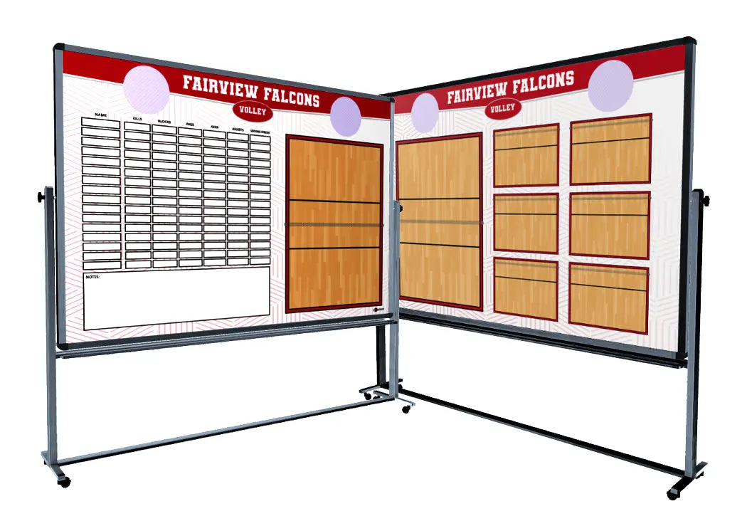 Custom volleyball two sides coaching locker room