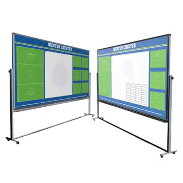 Custom lacrosse locker room coaching board stand