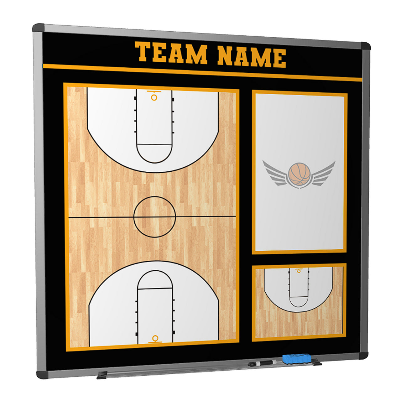 Pizarra magnética de pared para vestuario de baloncesto