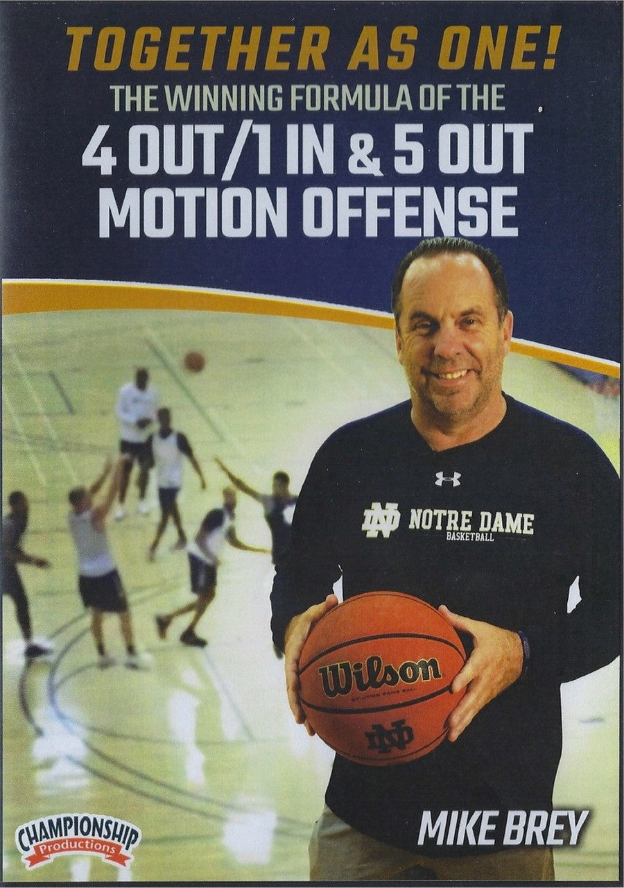 The Winning Combination Of The 4 Out 1 In & 5 Out Motion Offense by Mike Brey Instructional Basketball Coaching Video