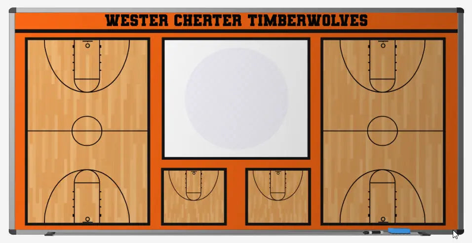 Custom Wall Mounted Basketball Whiteboard