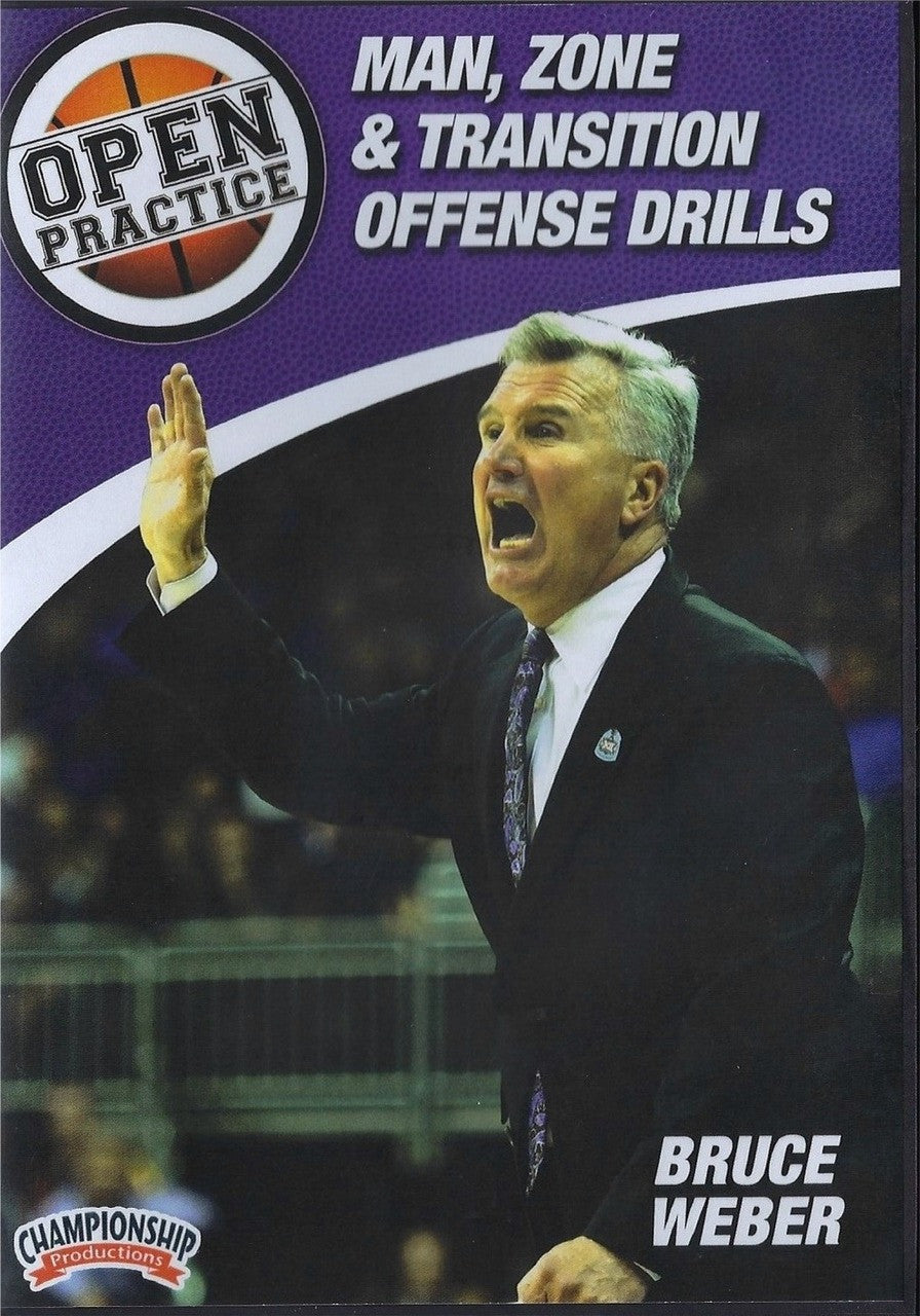 Man, Zone, & Transition Offense Drills by Bruce Weber Instructional Basketball Coaching Video