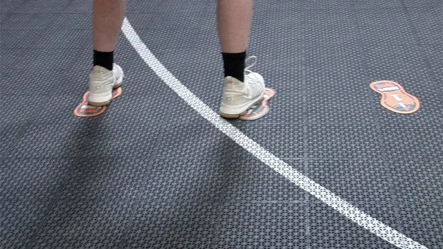 Help players learn how to pivot with the training steps.