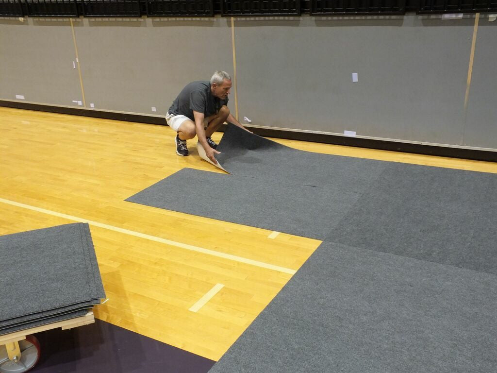 gym floor covering protection tile