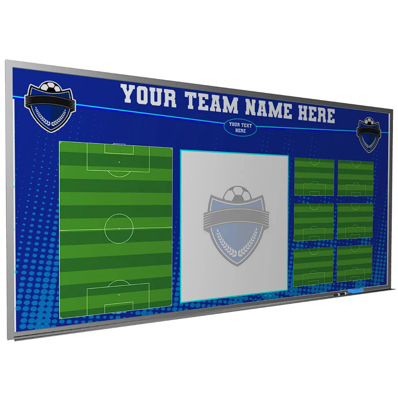 Custom Soccer Magnetic Whiteboard Locker Room Dry Erase 8 x 4 Feet