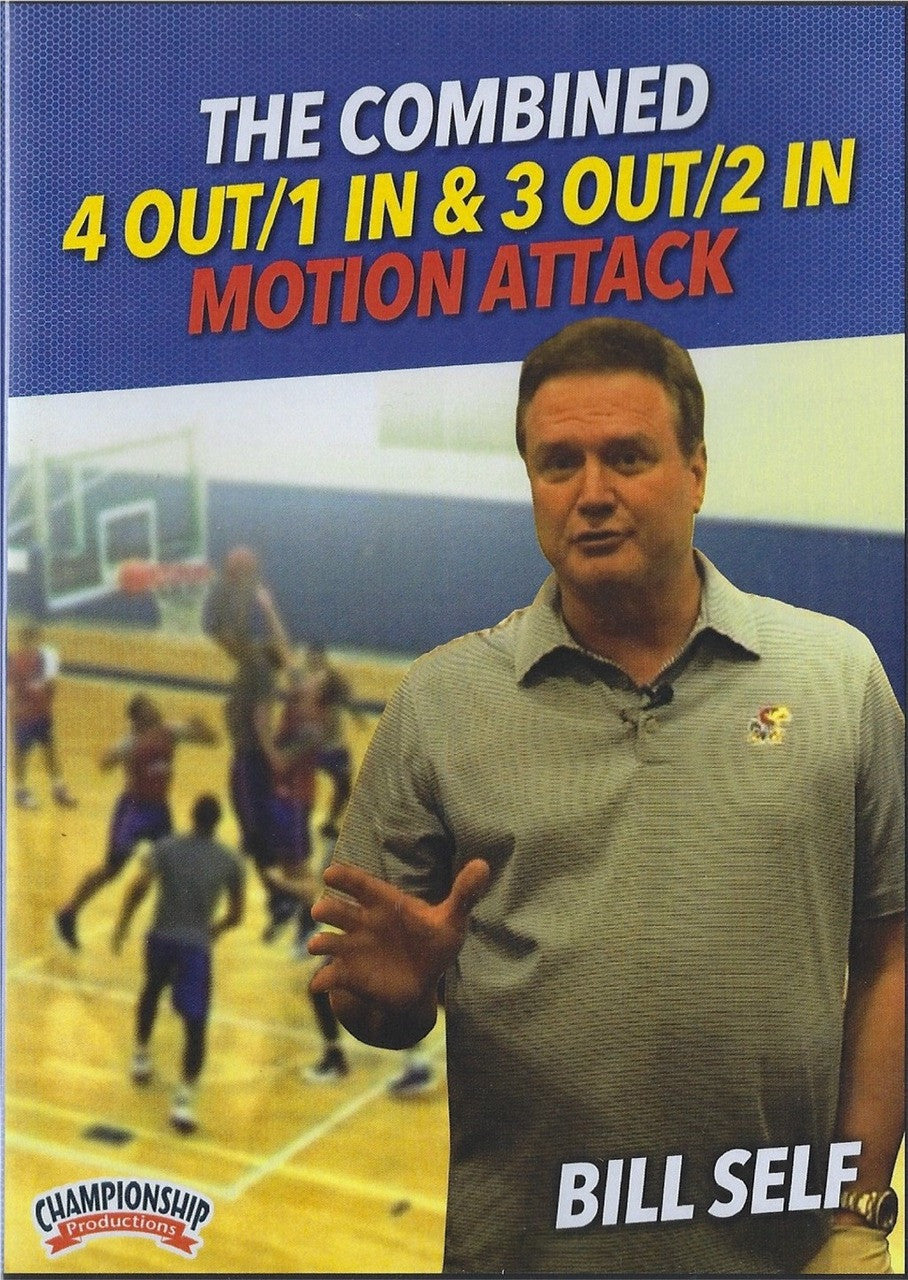 The Combined 4 Out 1 In & 3 Out 2 In Motion Attack by Bill Self Instructional Basketball Coaching Video
