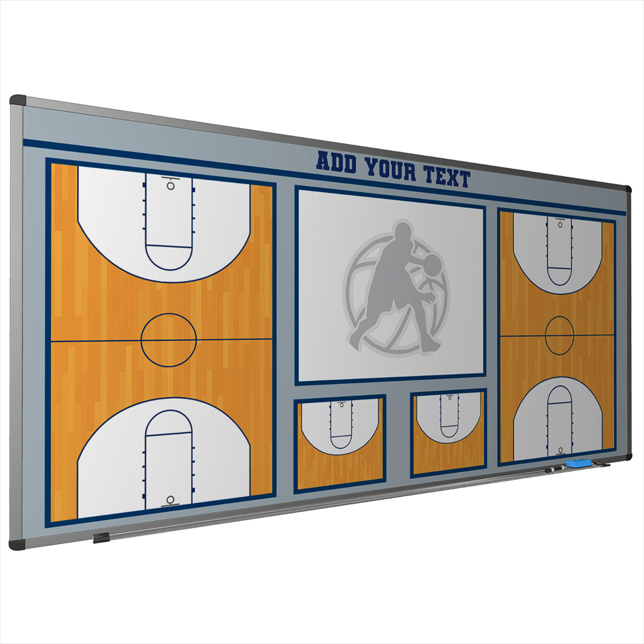 Basketball Wall Mounted Locker Room Magnetic Whiteboard