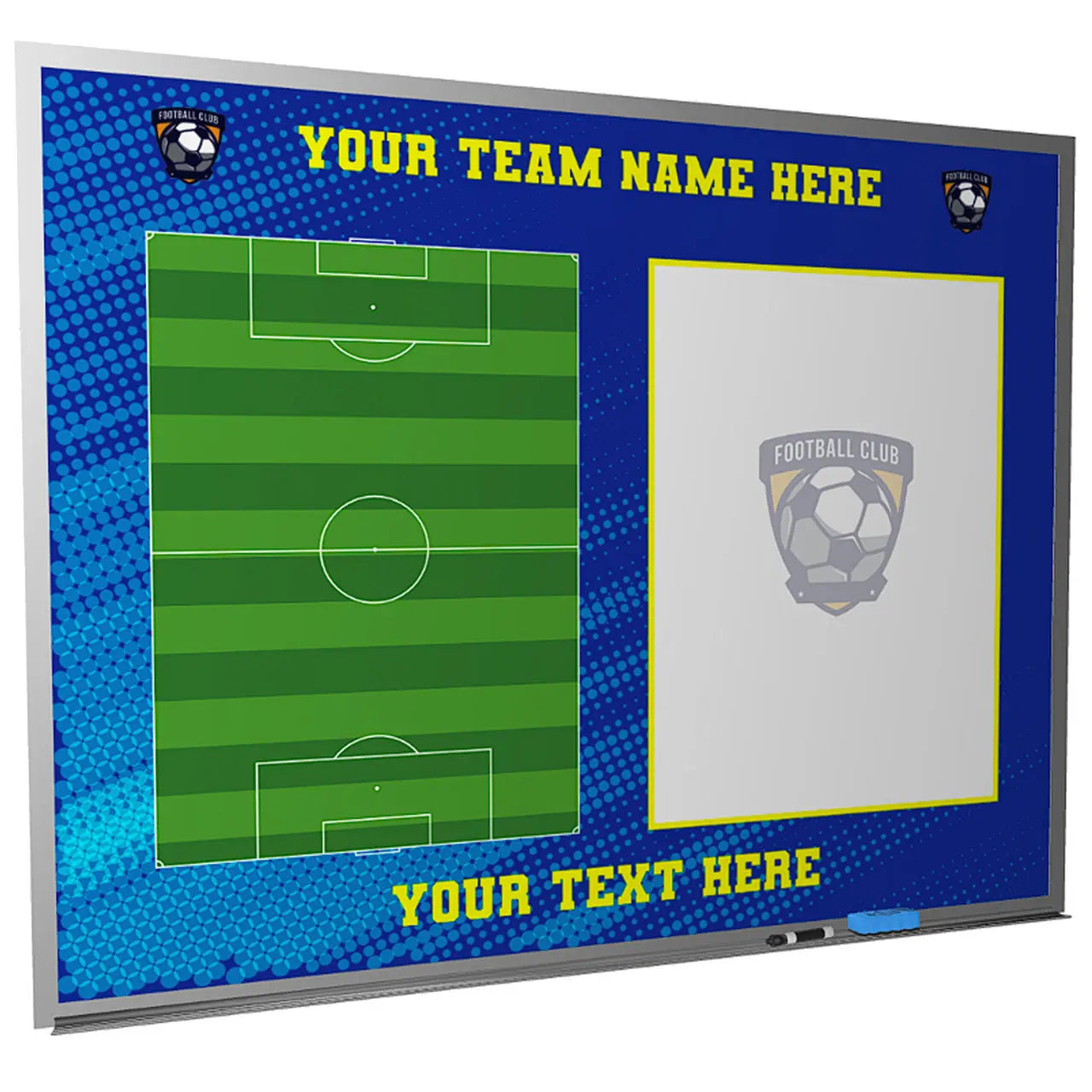 Custom Soccer Magnetic Whiteboard Locker Room Dry Erase 5 x 4 Feet