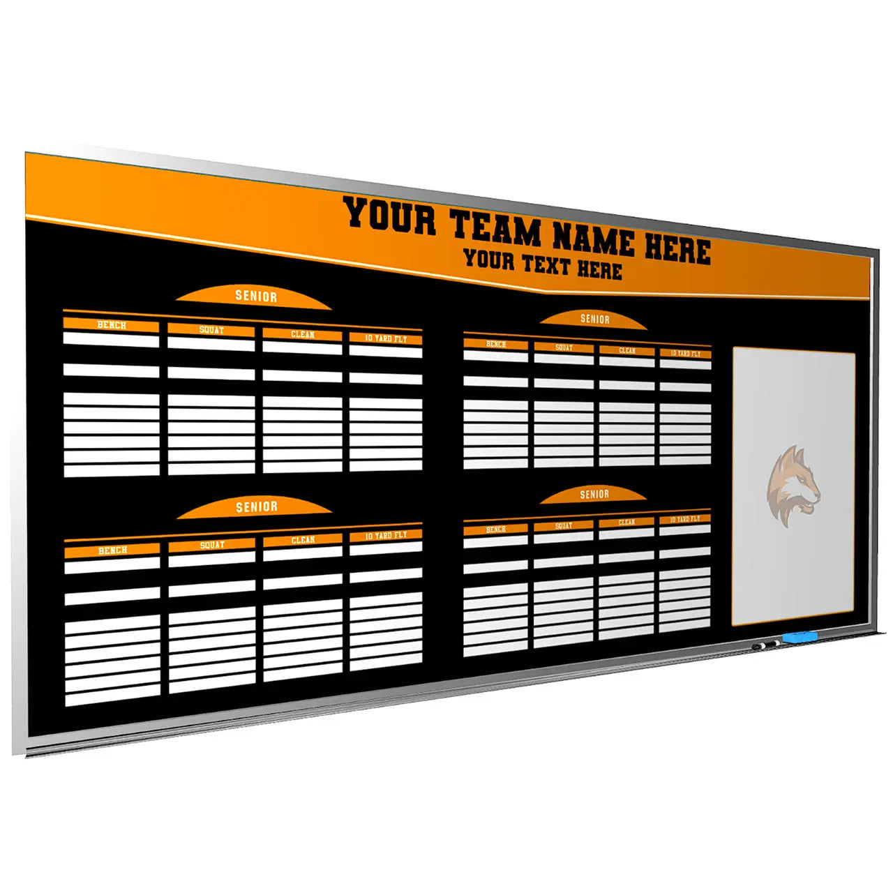 Football Wall Mounted Locker Room Magnetic Whiteboard HoopsKing