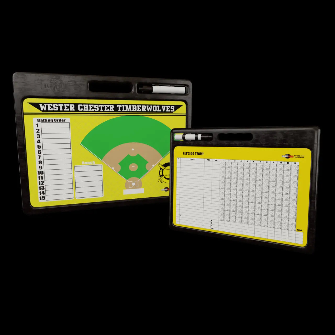 custom baseball softball clipboard handle 2 sided