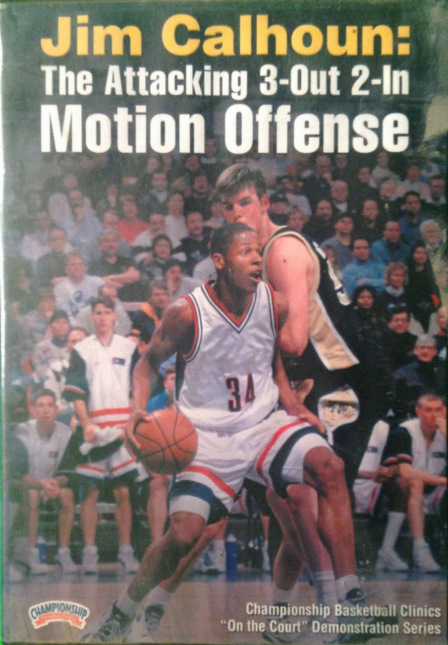 The Attacking 3--out--2--in Motion by Jim Calhoun Instructional Basketball Coaching Video