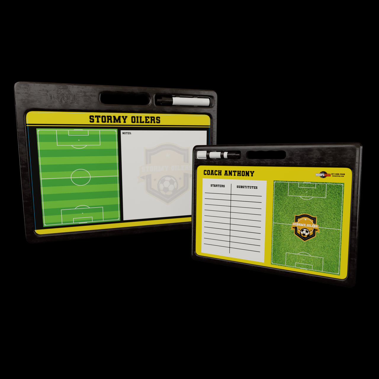 Custom Pro Soccer Whiteboard -w Handle | 2 Sided