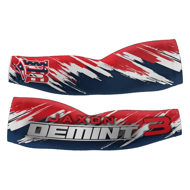 Shredded sleeve design in sample colors